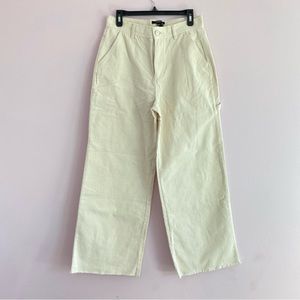 NEW Forever 21 High Waist Corduroy Frayed Wide Leg Pants size 31